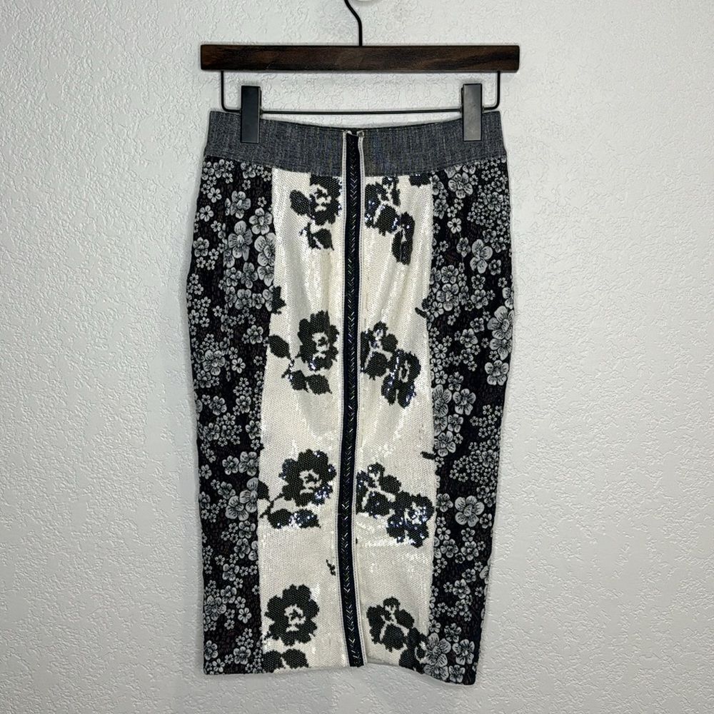 NWT BYRON LARS Sequin Skirt In Maritime Floral Size 2 - Picture 6 of 12